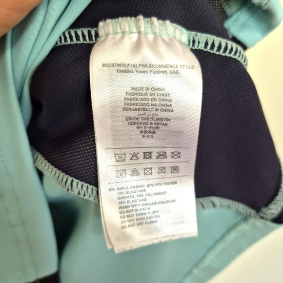 Squatwolf Women’s Aqua Long Sleeve Half-Zip Performance Top – Size M - Picture 4 of 5